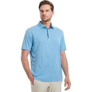 Adidas performance polo shirt moisture-wicking, heather blue Medium / Large Tall
